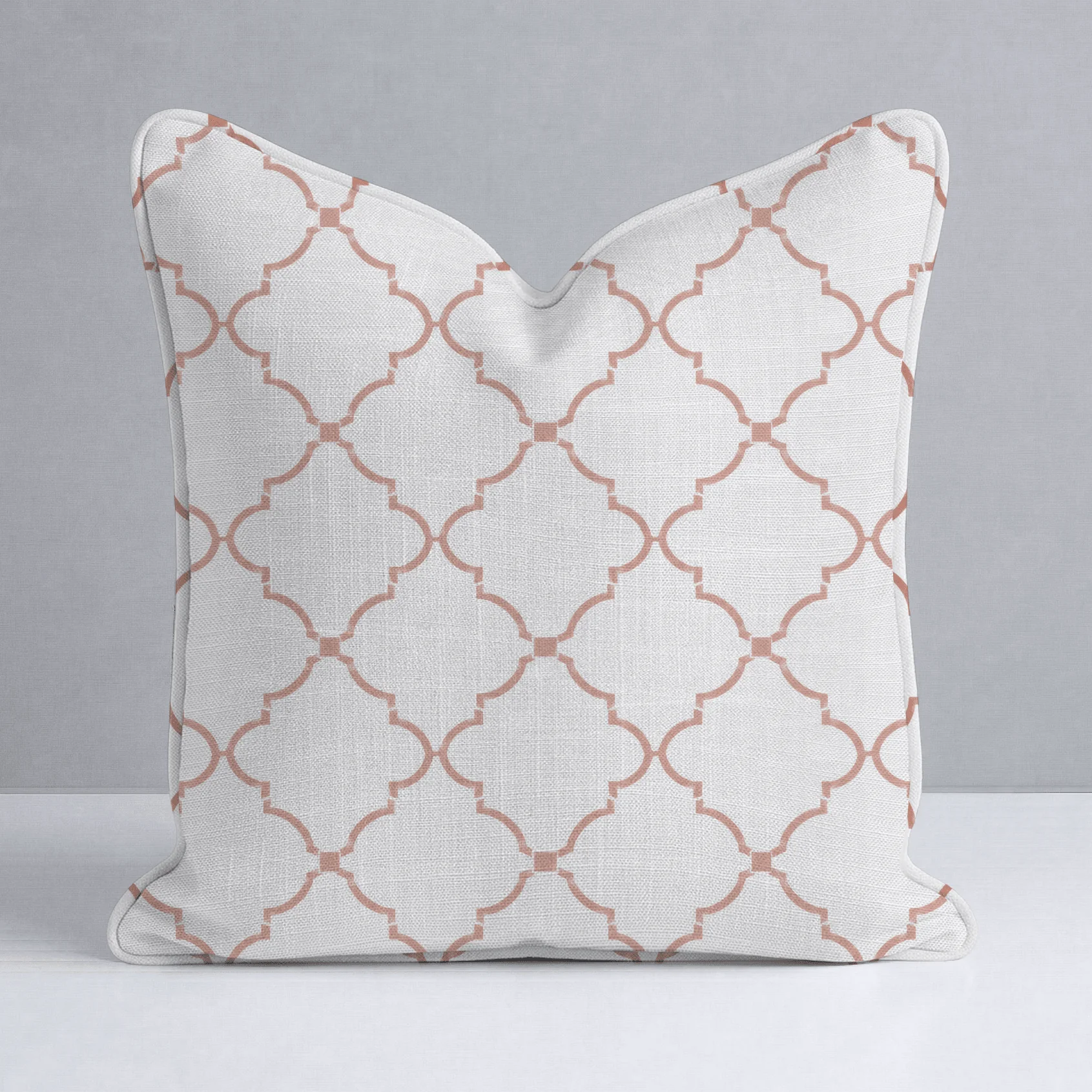 Orange County Terracotta Trellis Throw Pillow