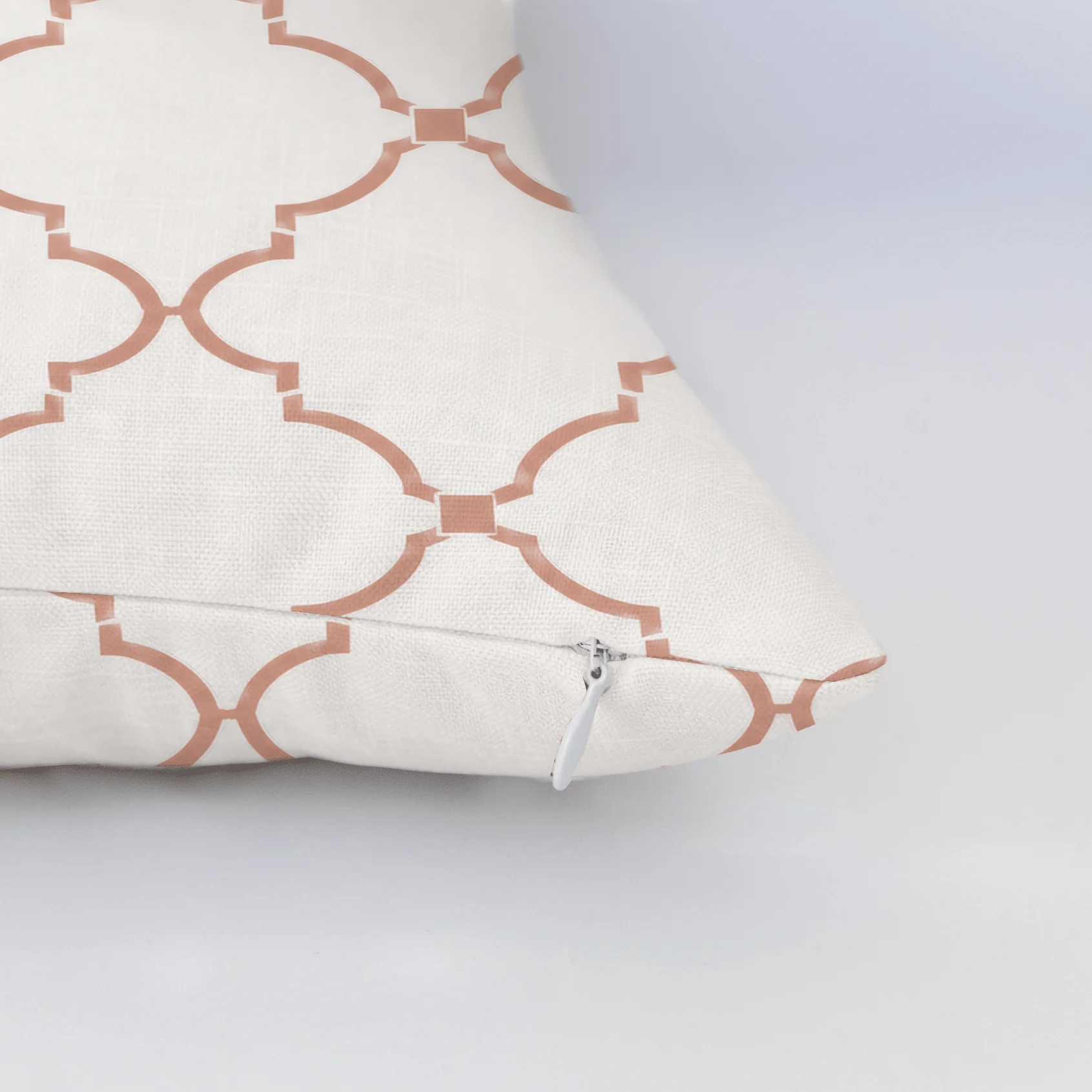 Orange County Terracotta Trellis Throw Pillow - Image 5