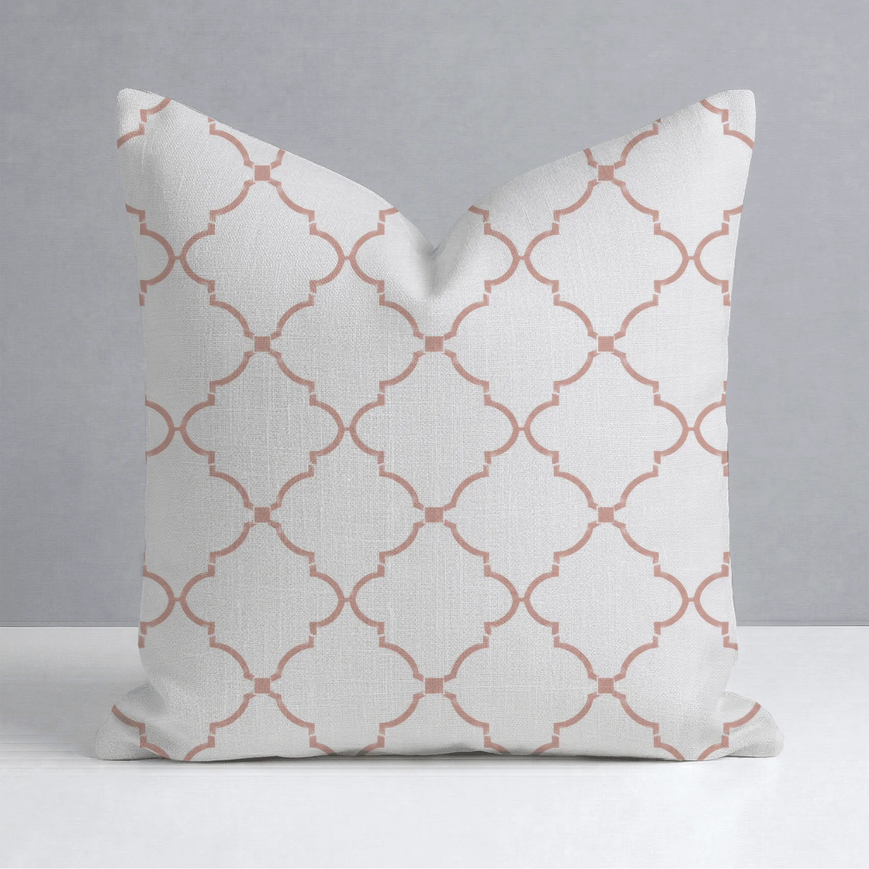 Orange County Terracotta Trellis Throw Pillow - Image 6