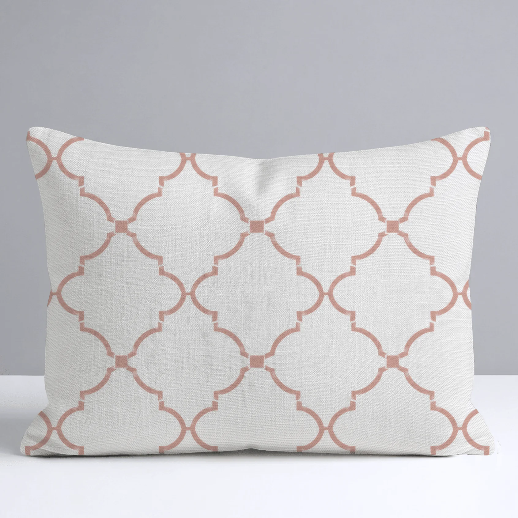Orange County Terracotta Trellis Throw Pillow - Image 8