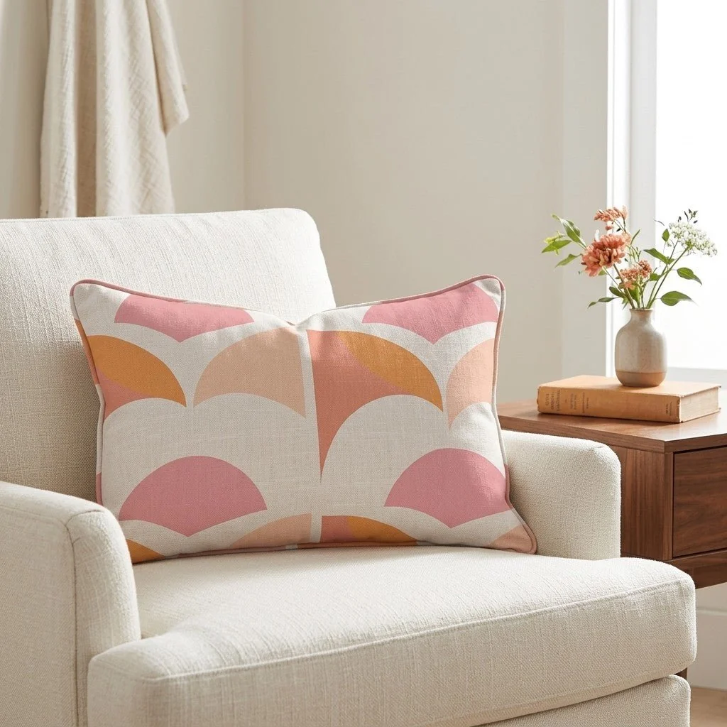 Peachy Pops Throw Pillow - Image 3