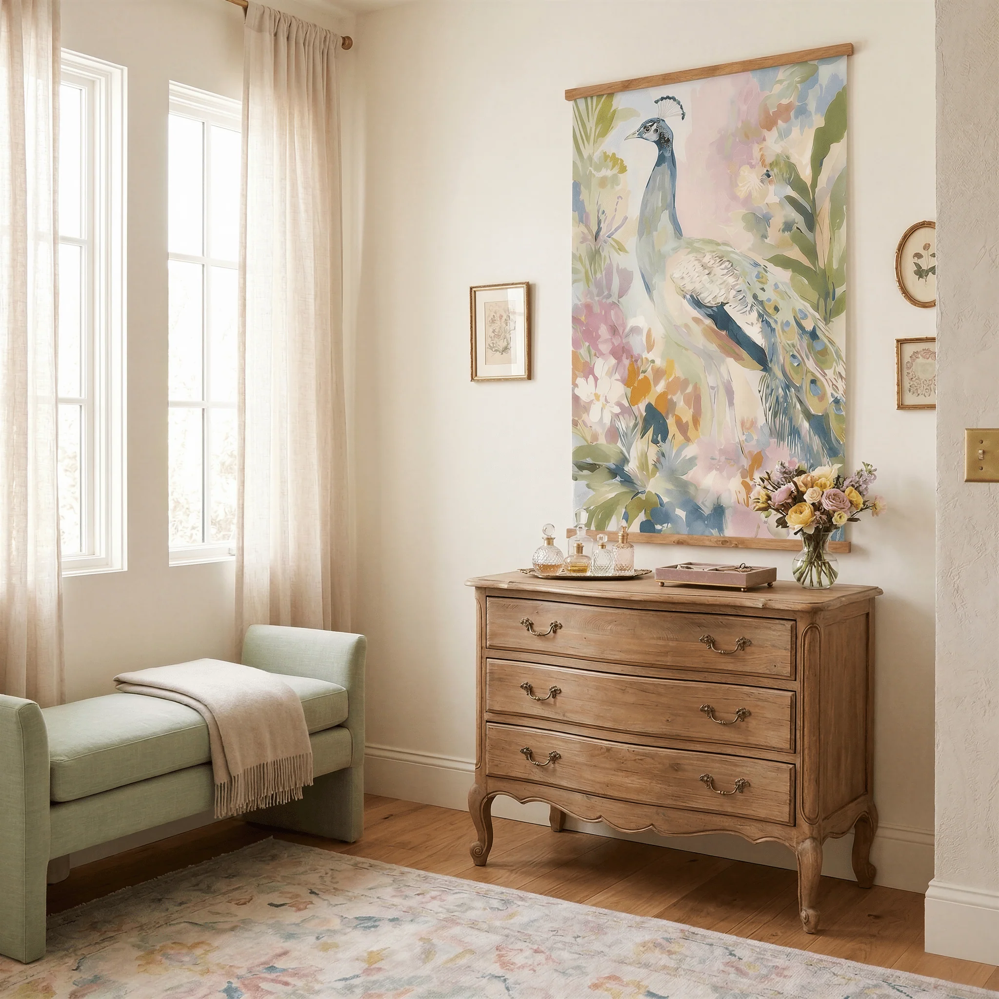 Peacock Summer - Tapestry - Image 2