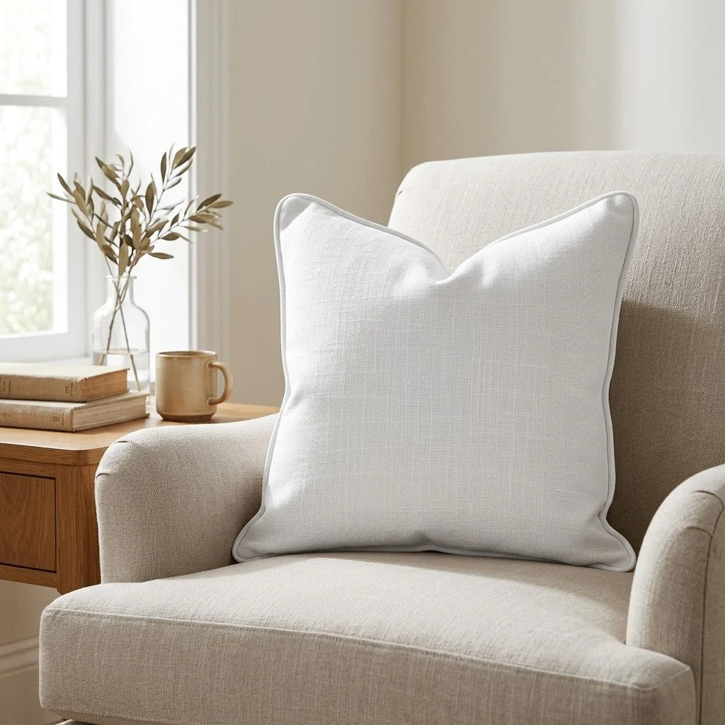 Pearl's Haven White Throw Pillow - Image 2