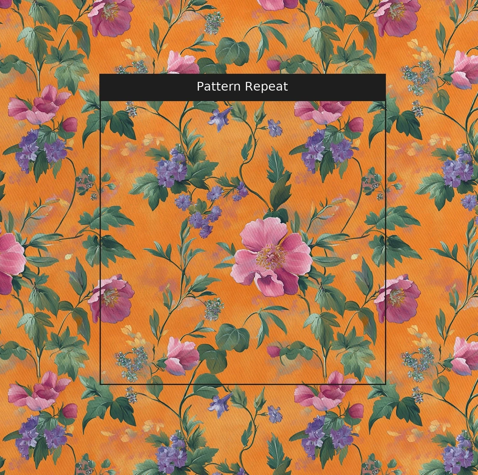 Petals & Persimmons - Fabric - Image 2