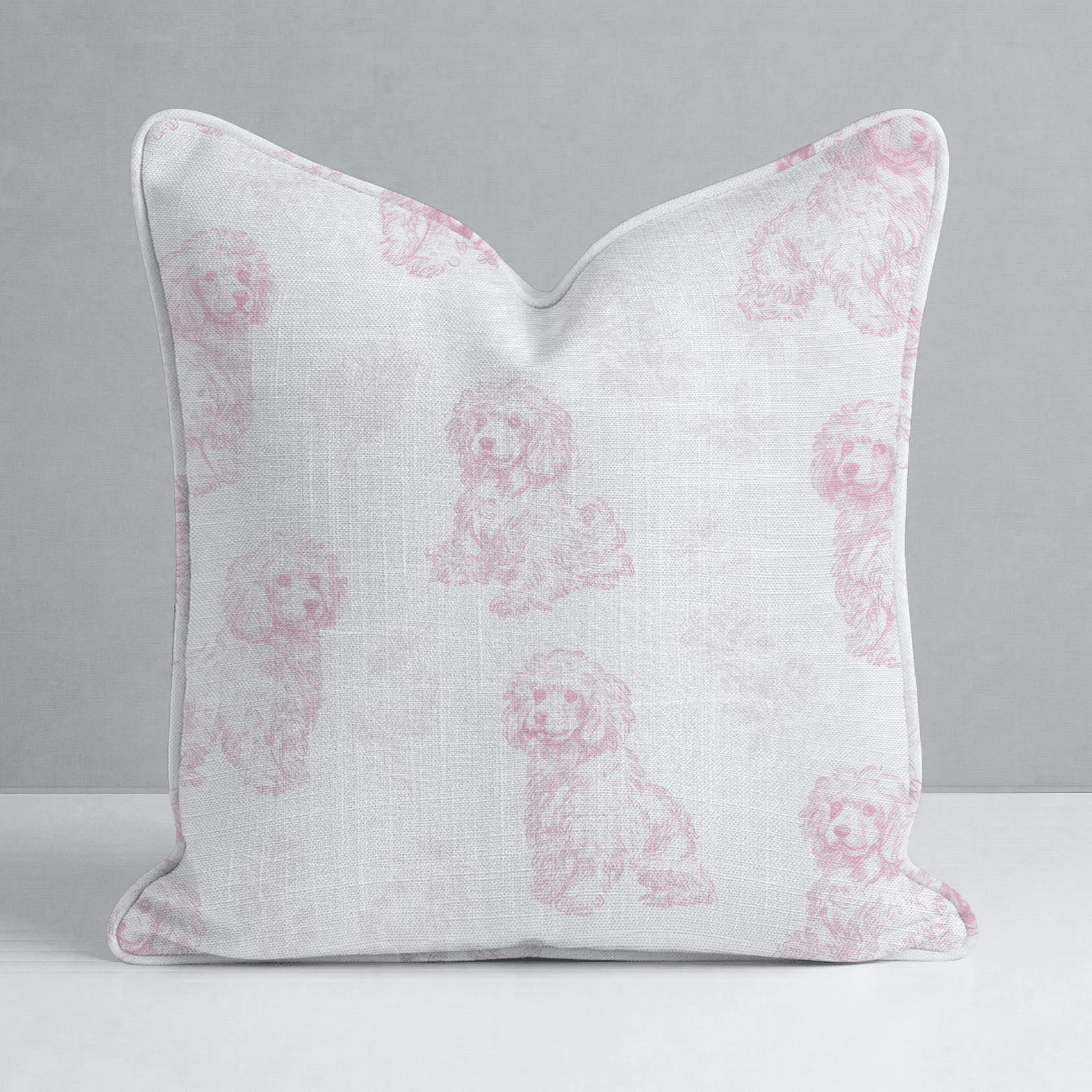 Pink Poodles Throw Pillow - Image 10