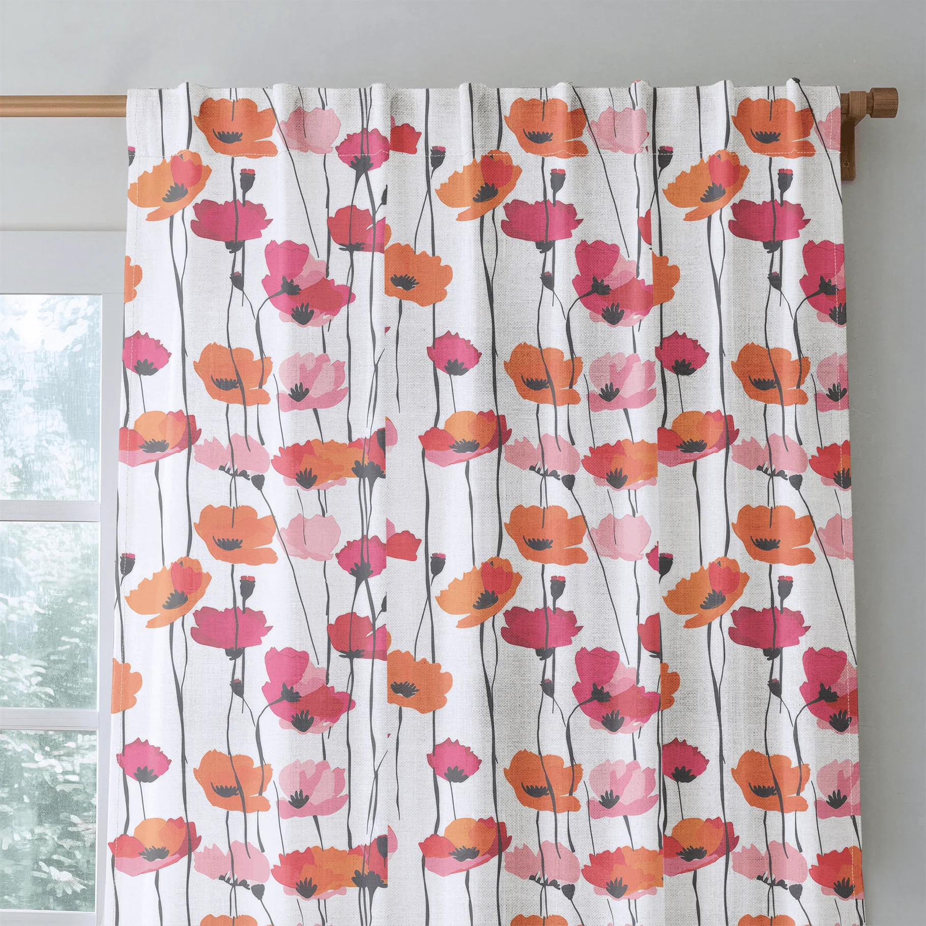 Piper's Poppy Parade - Drapery - Image 5