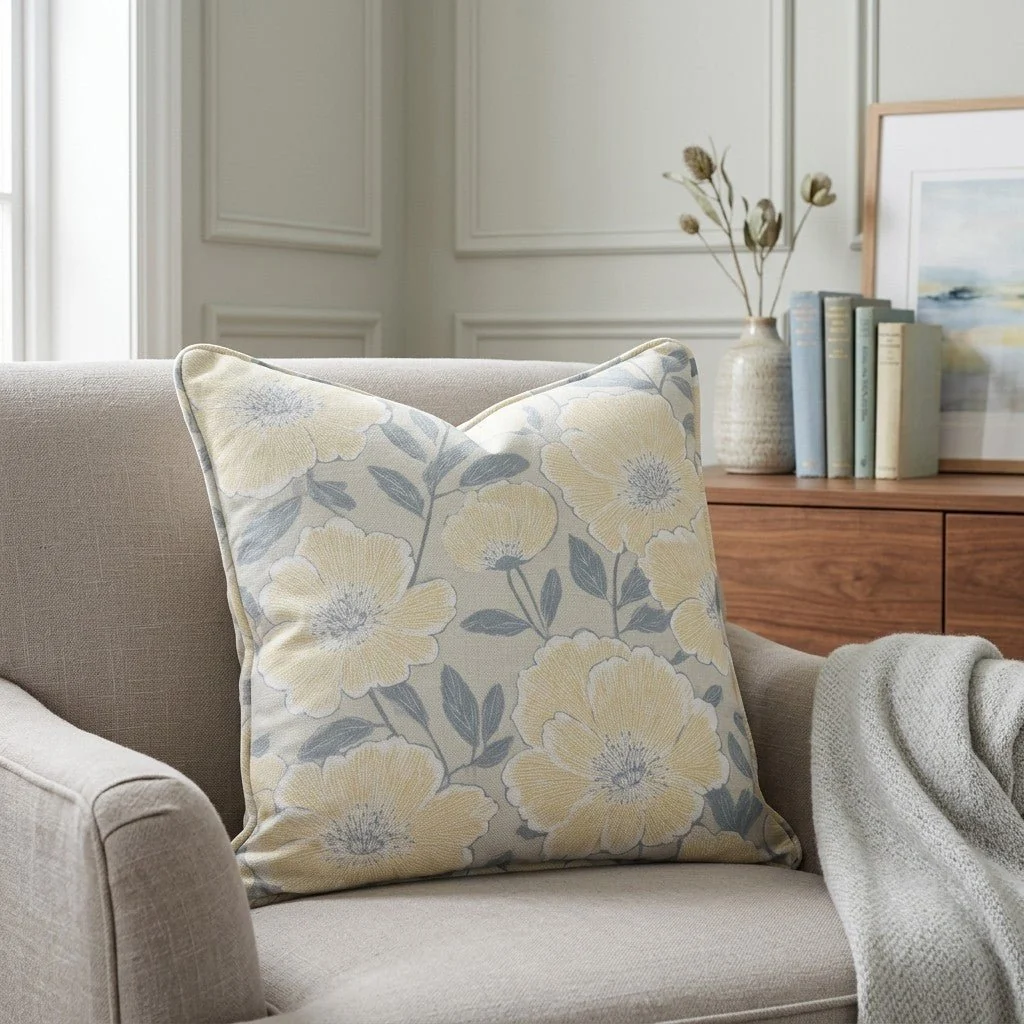 Porchlight Flowers Throw Pillow - Image 2