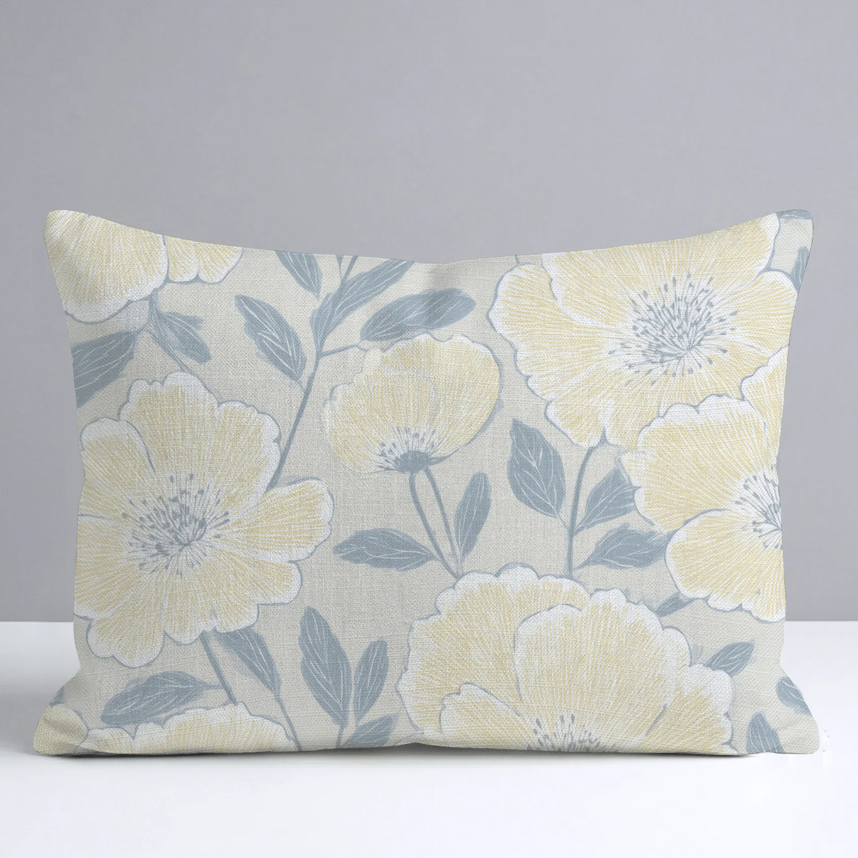 Porchlight Flowers Throw Pillow - Image 6