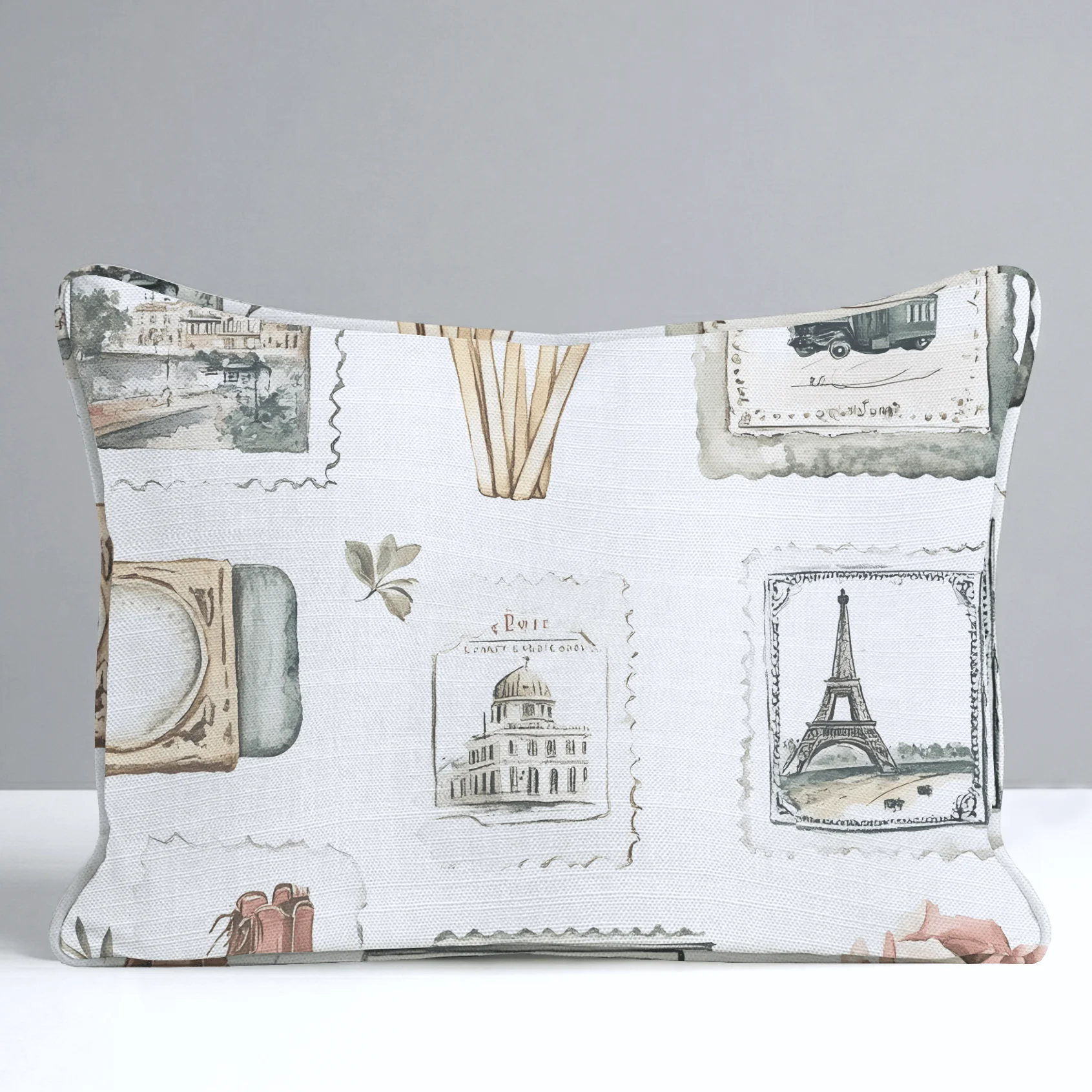 Postcards from Paris Throw Pillow - Image 7