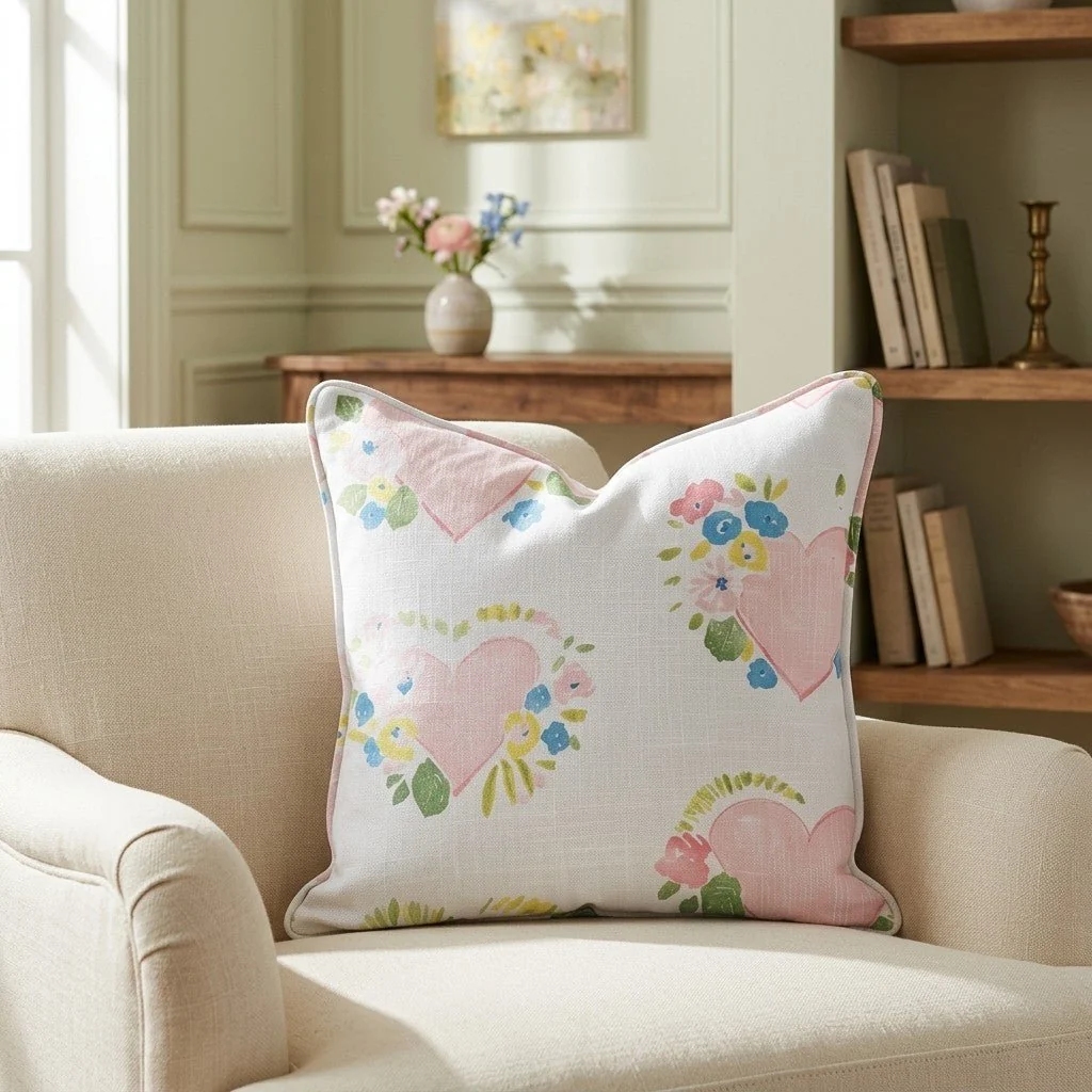 Rosabella Hearts Throw Pillow - Image 2