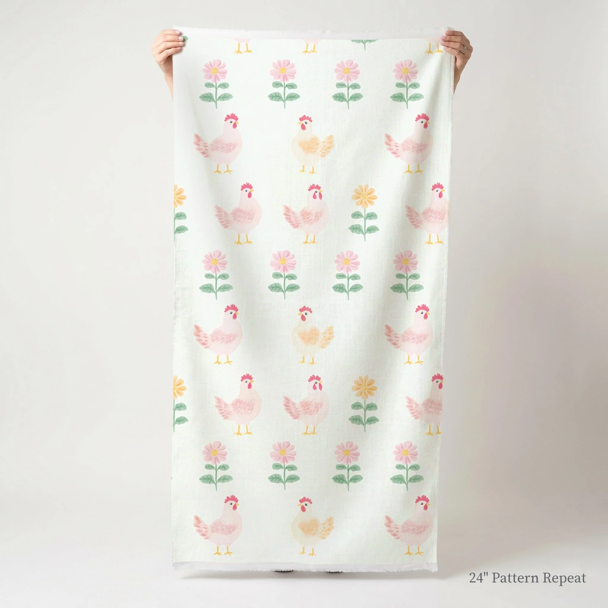 Rosy Roosters - Fabric - Image 3
