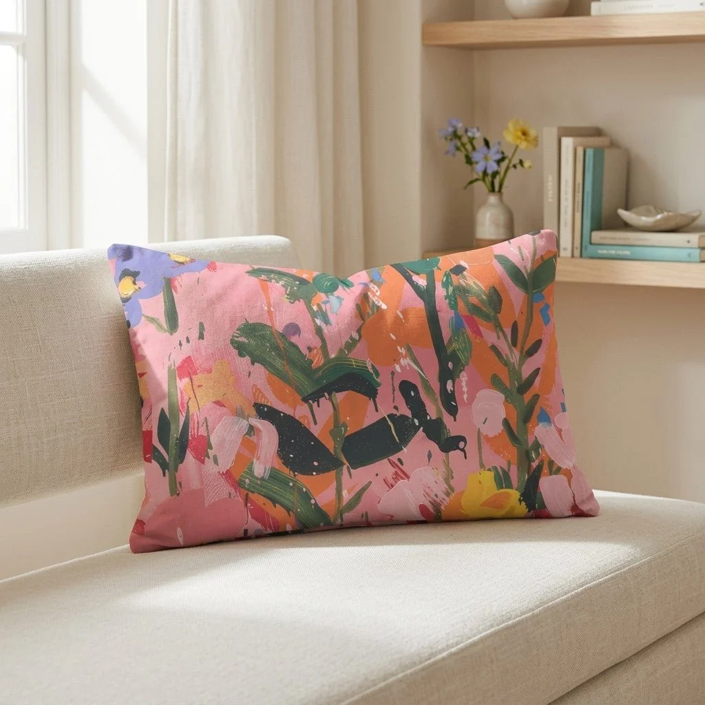 Scarlett's Spring Canvas Throw Pillow - Image 3