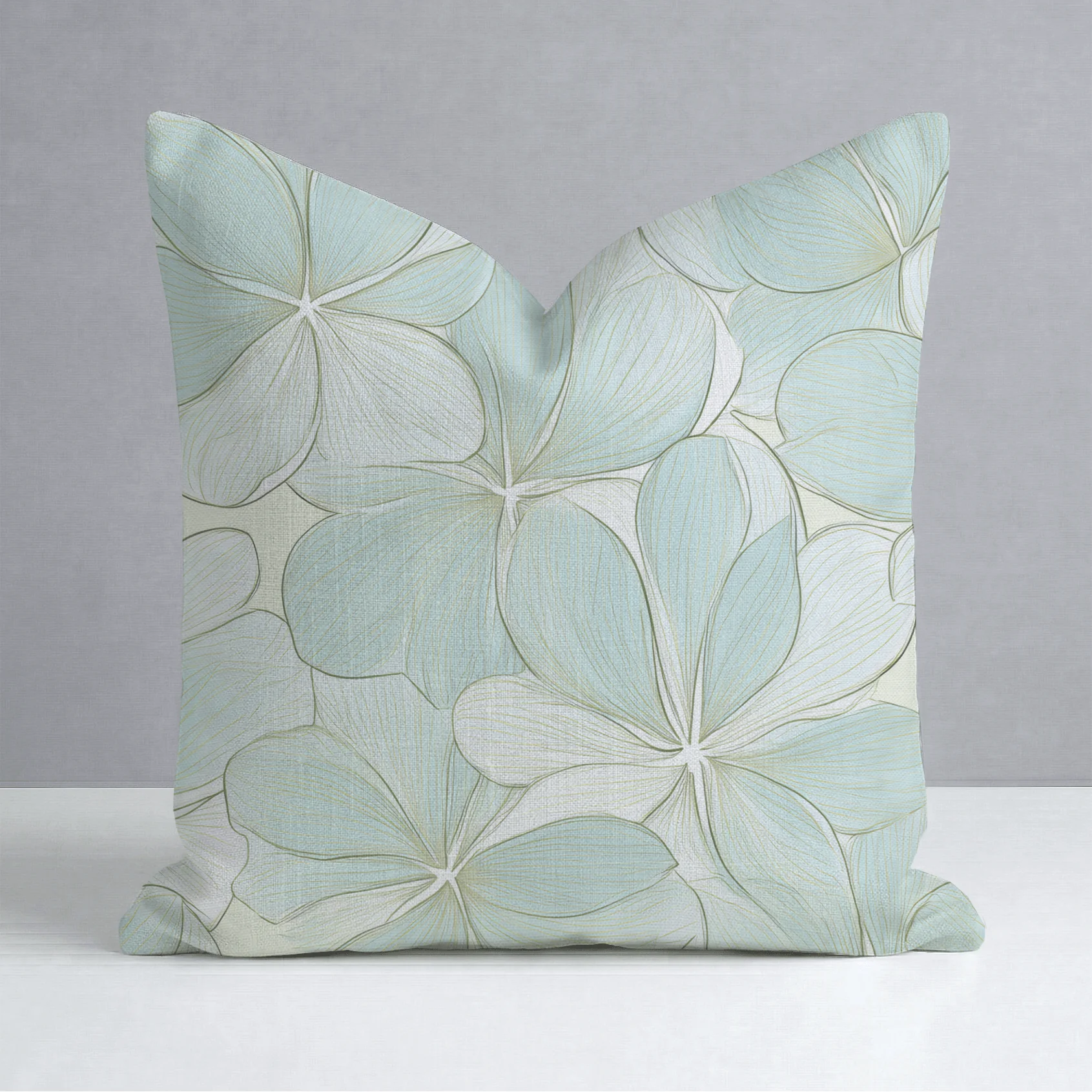 Seafoam Whispy Throw Pillow - Image 11