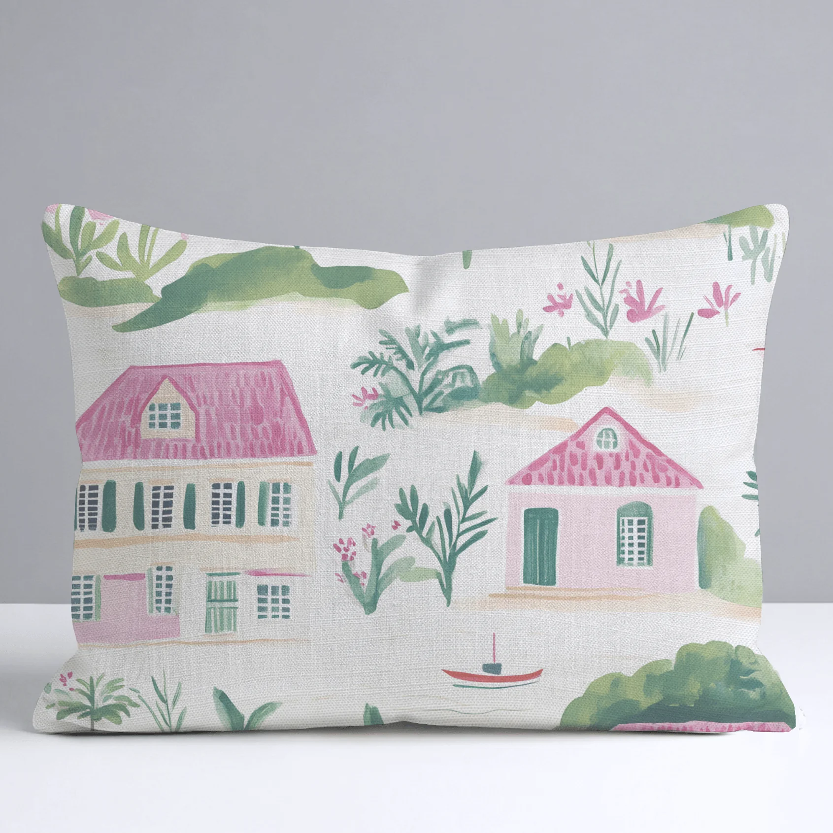 Seaside Village Throw Pillow - Image 6