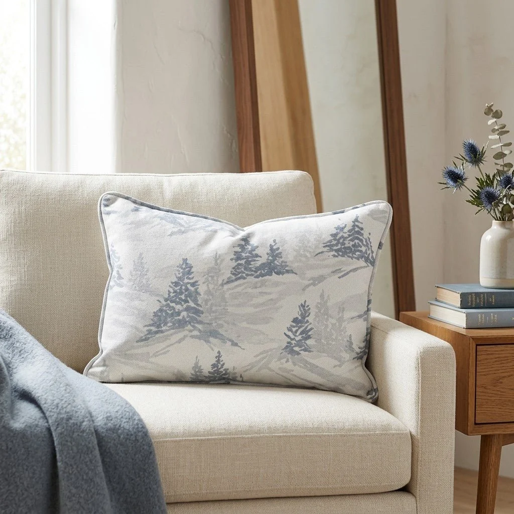 Snowy Slopes Throw Pillow - Image 3