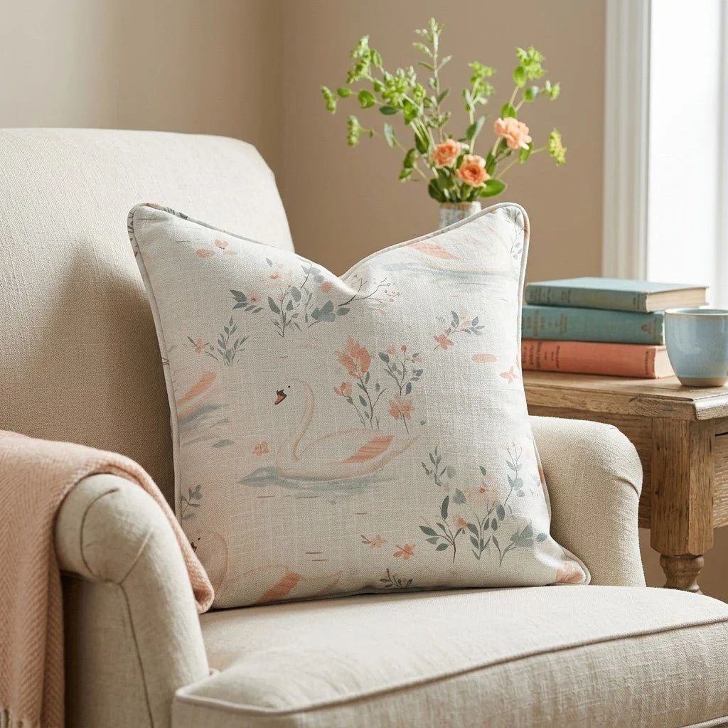 Swan Lake Throw Pillow - Image 2