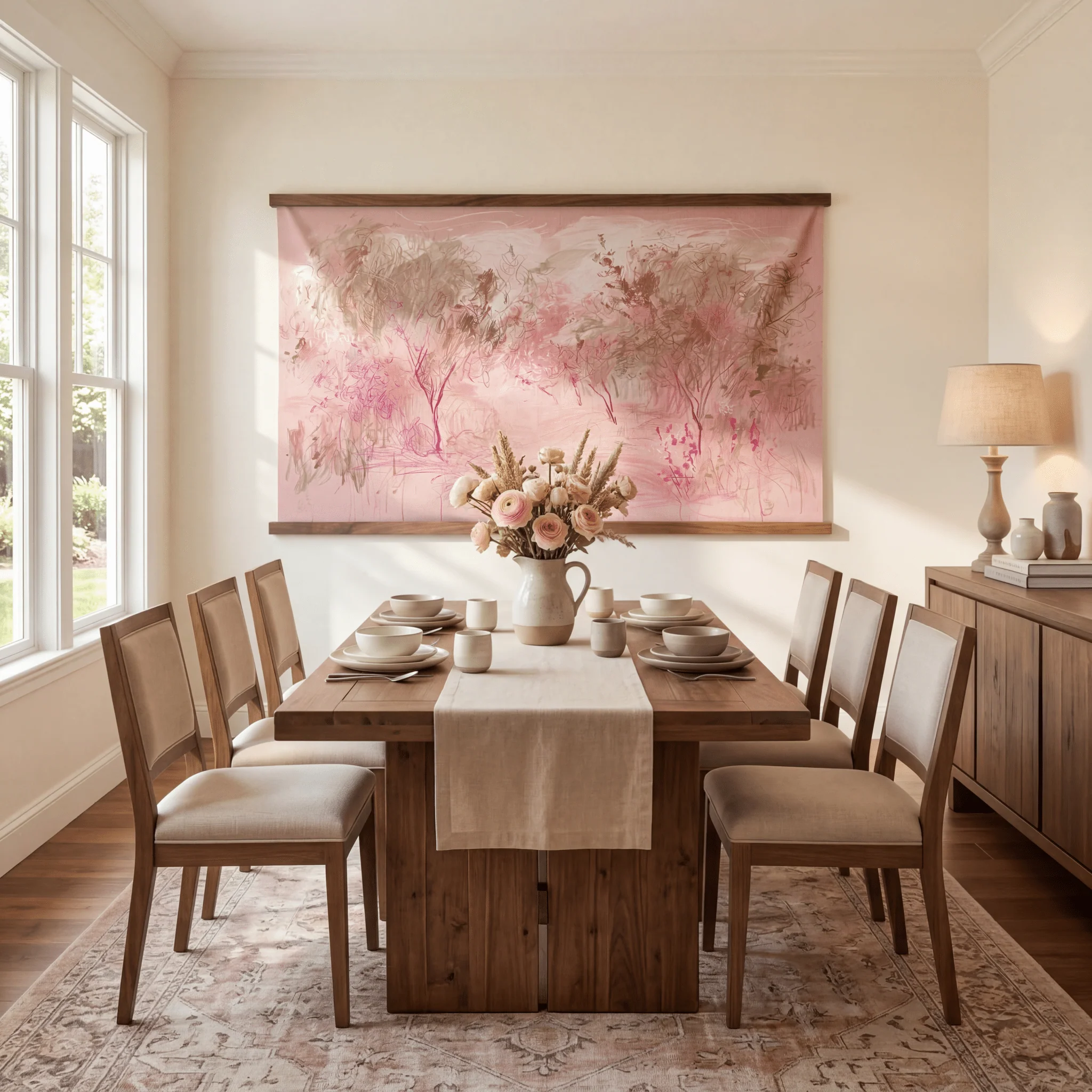 The Meadow (Pink) - Tapestry - Image 2