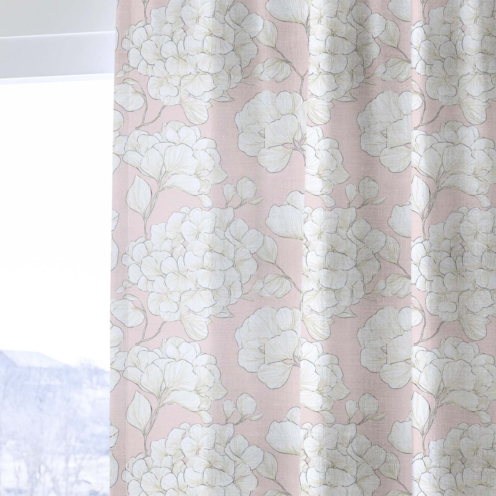 Think Pink Hydrangea - Drapery - Image 4