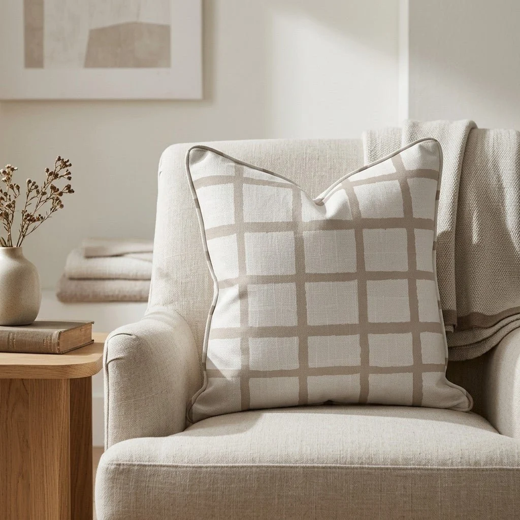 Thistle Check Throw Pillow - Image 2