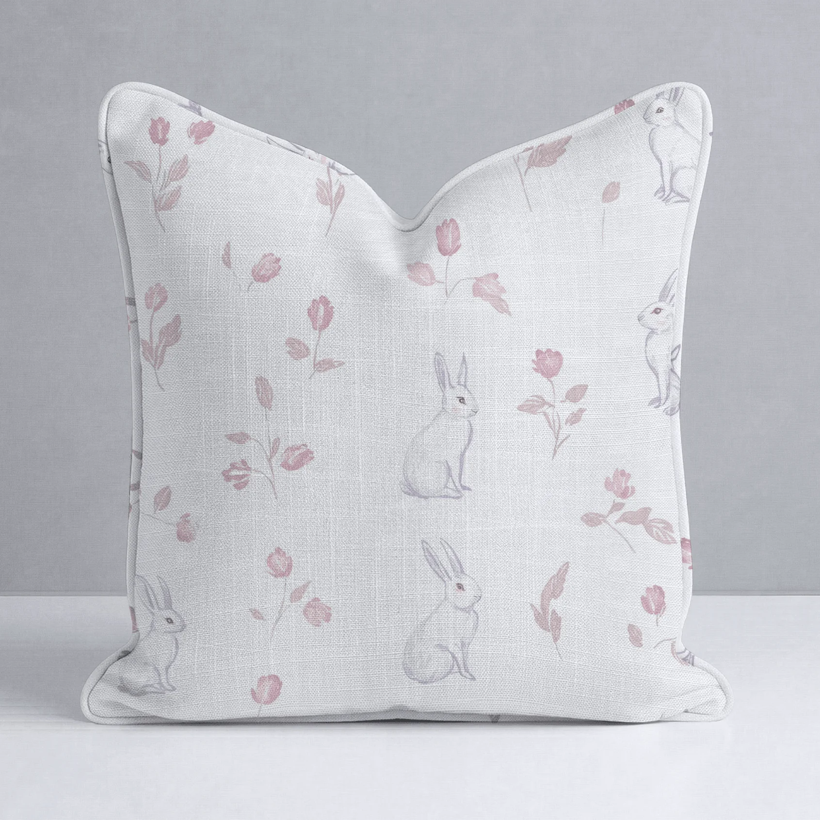 Tulips & Tails Throw Pillow