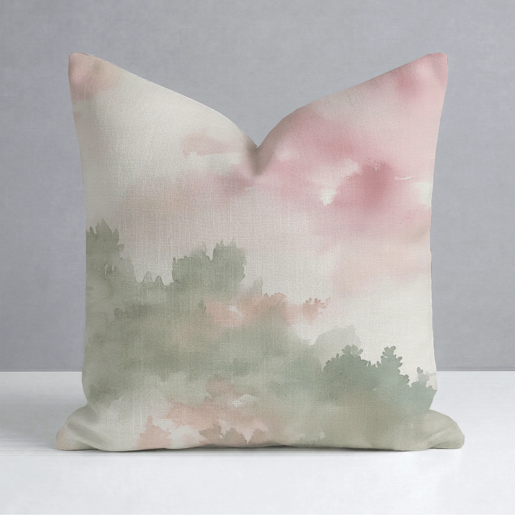 Watercolor Forest Throw Pillow - Image 11