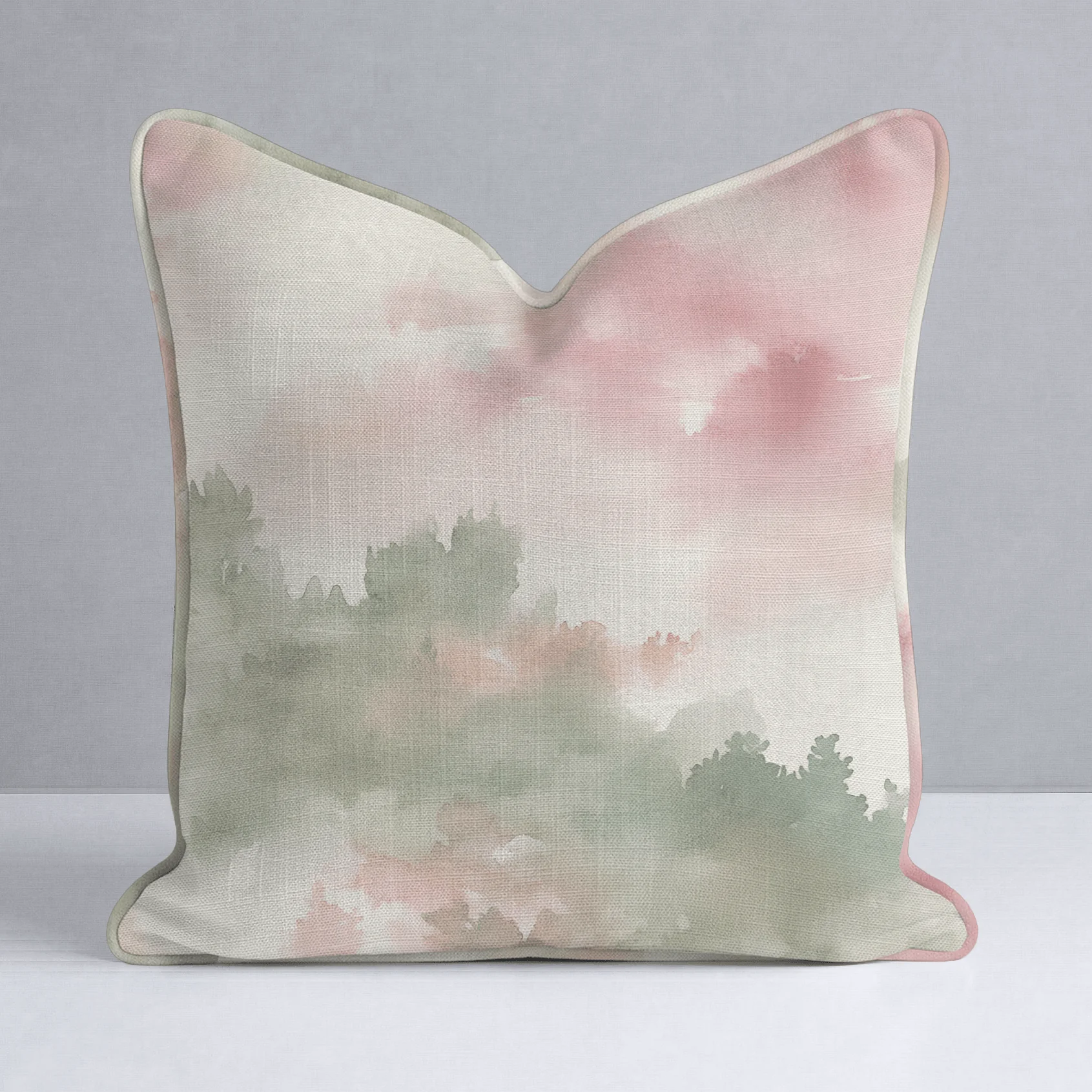 Watercolor Forest Throw Pillow - Image 12