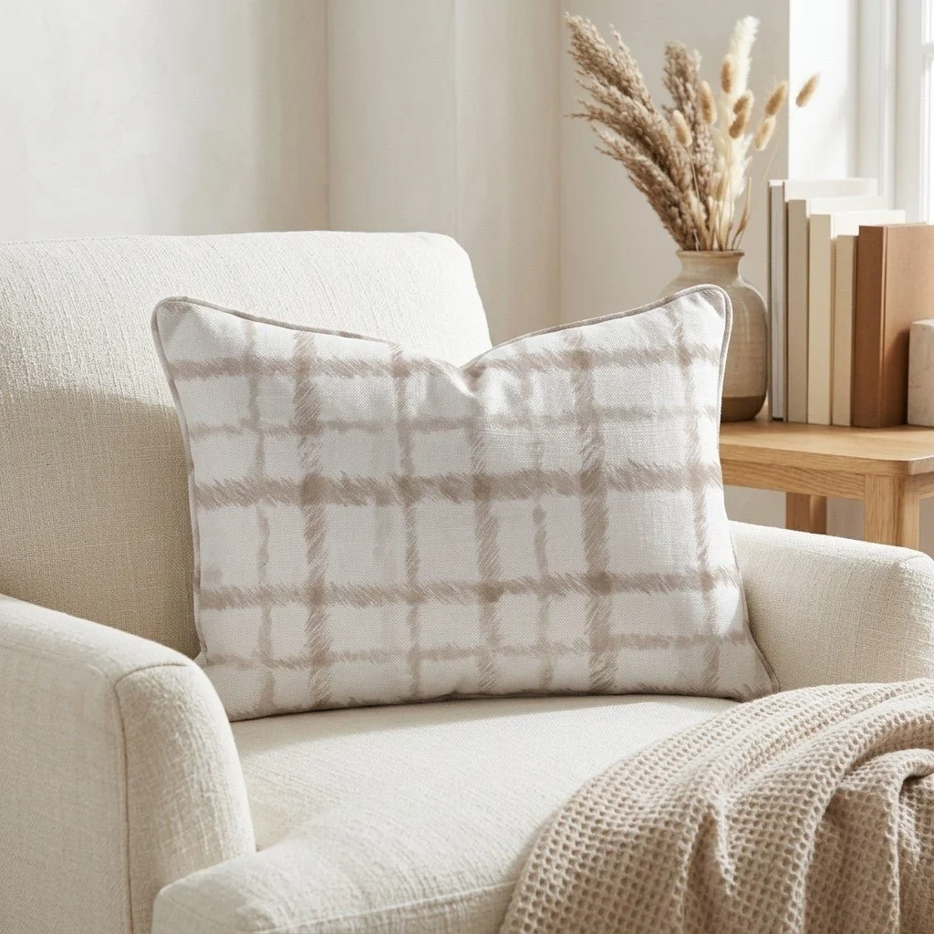 Windsor Grid Throw Pillow - Image 3
