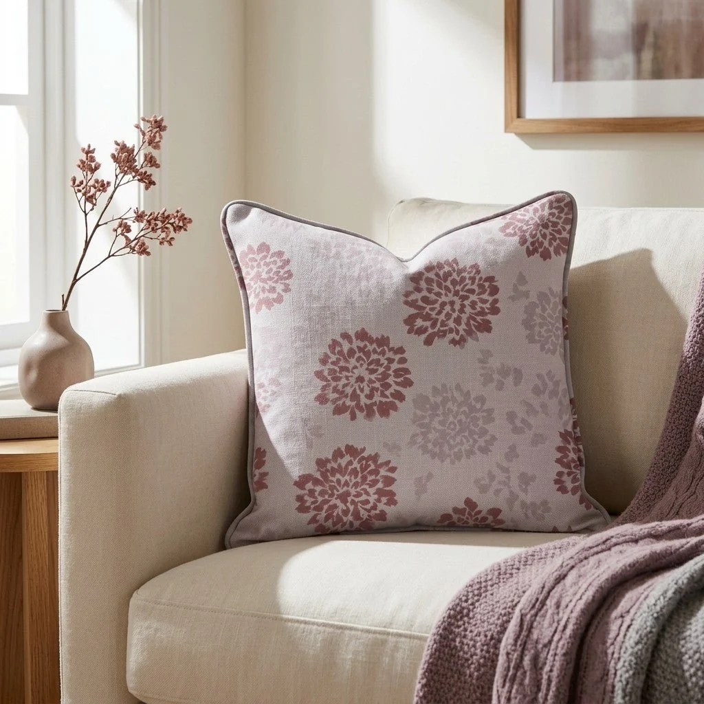 Winter Berry Poinsettia Throw Pillow - Image 2