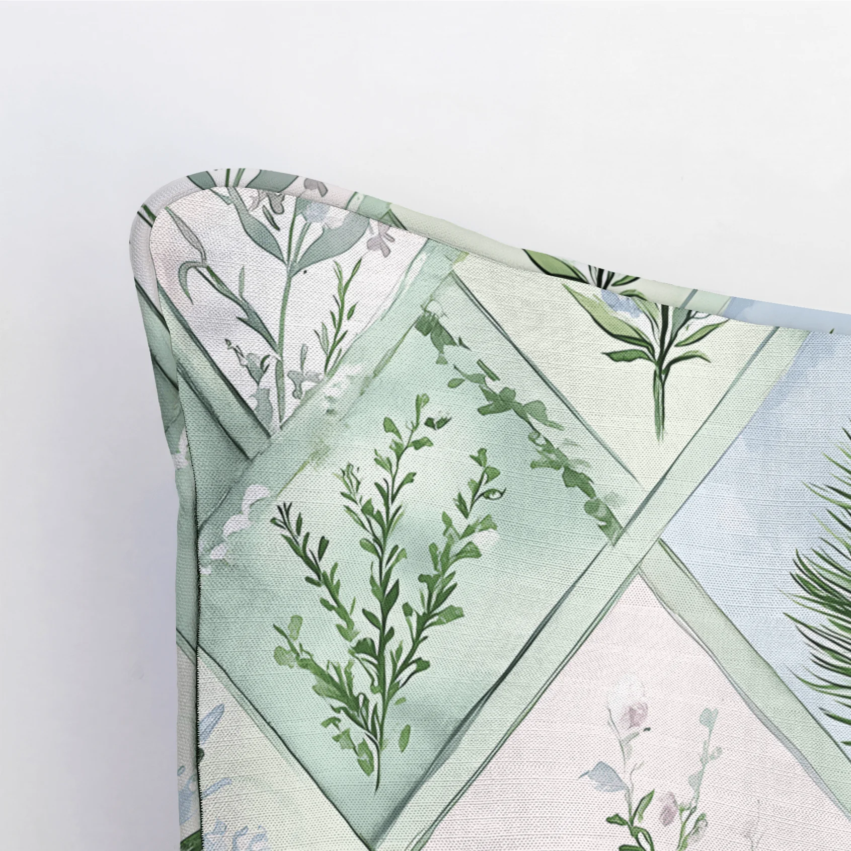 Winter's Patchwork Throw Pillow - Image 4