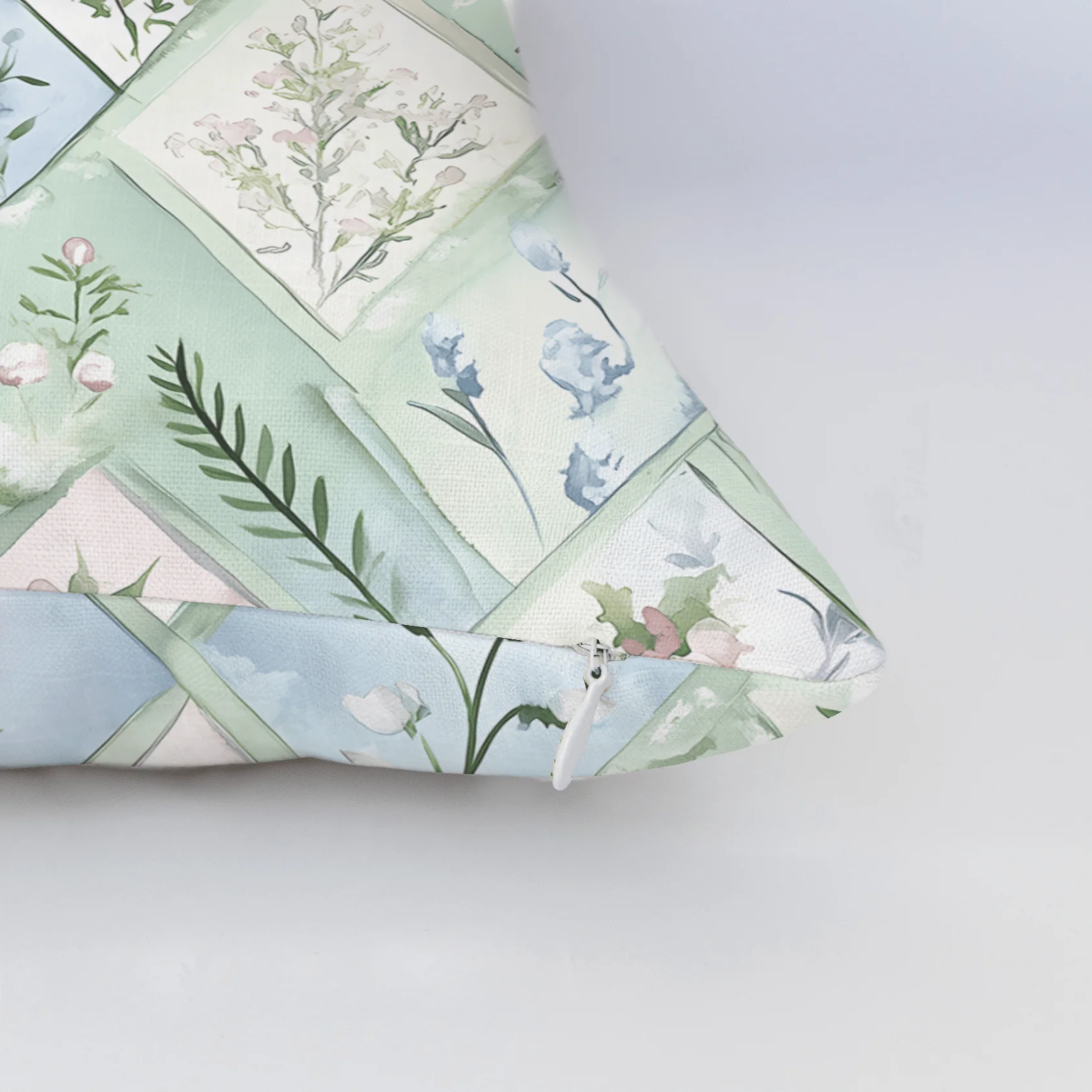 Winter's Patchwork Throw Pillow - Image 5