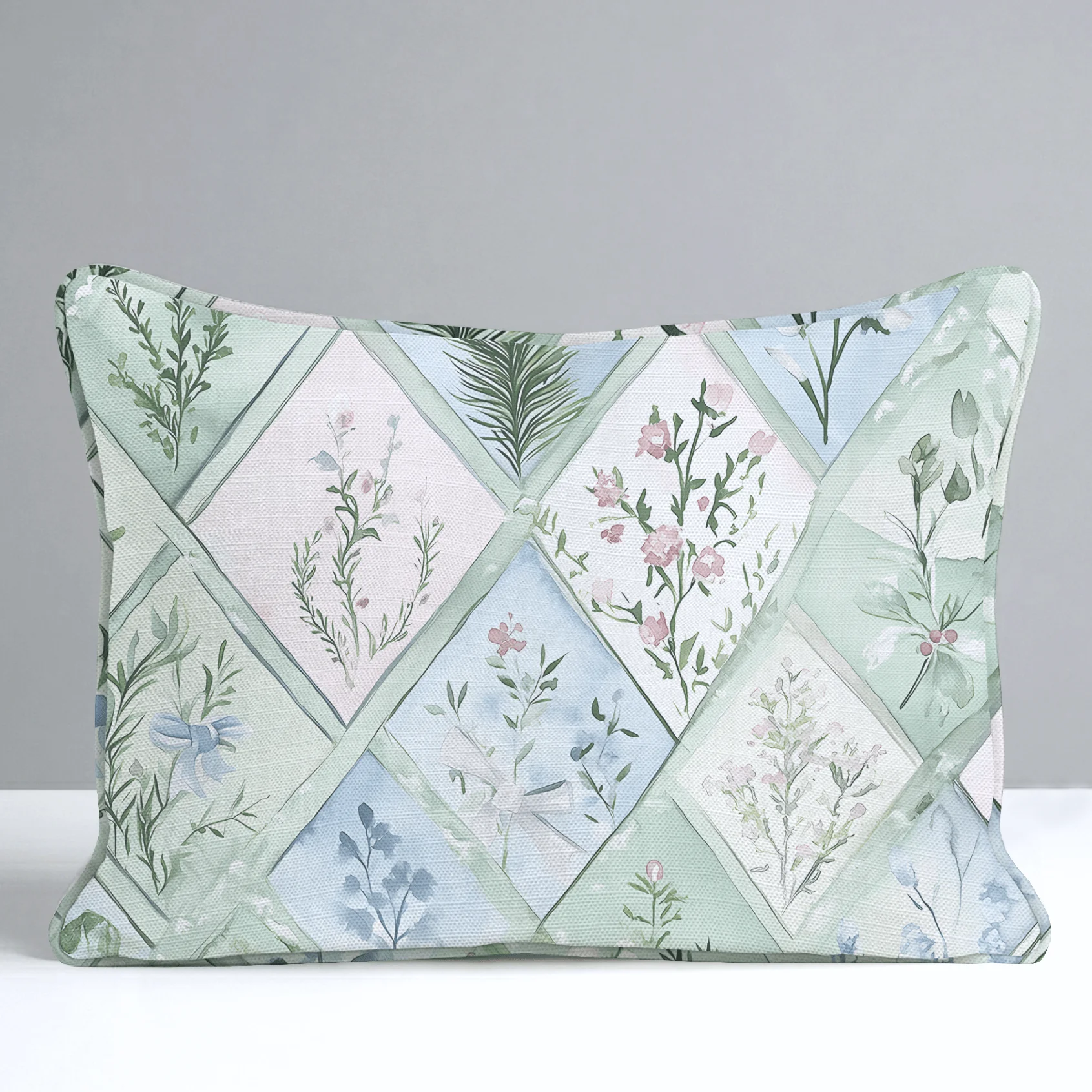 Winter's Patchwork Throw Pillow - Image 7