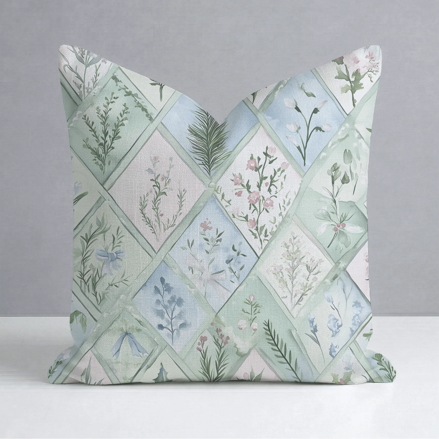 Winter's Patchwork Throw Pillow - Image 8