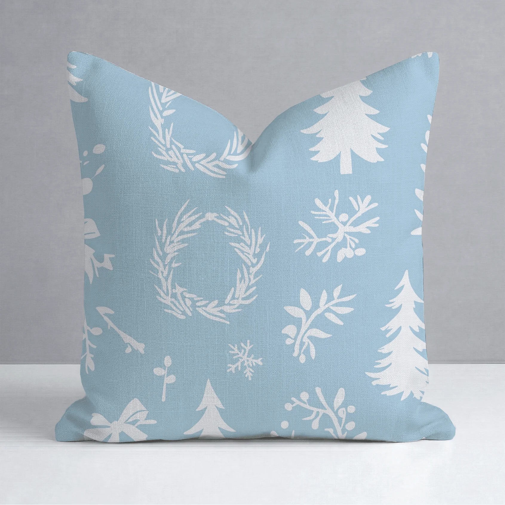 Winter Wreath Throw Pillow - Image 11