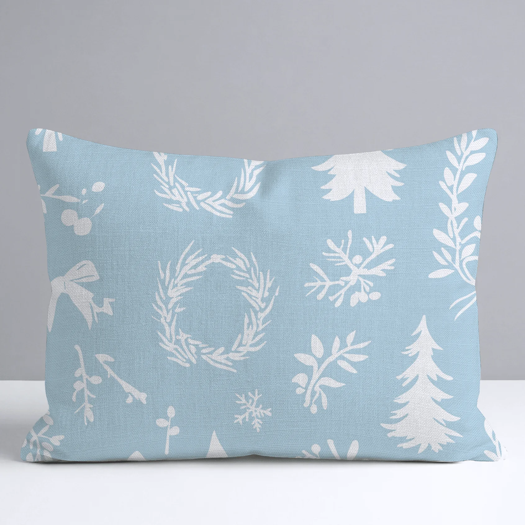 Winter Wreath Throw Pillow - Image 6