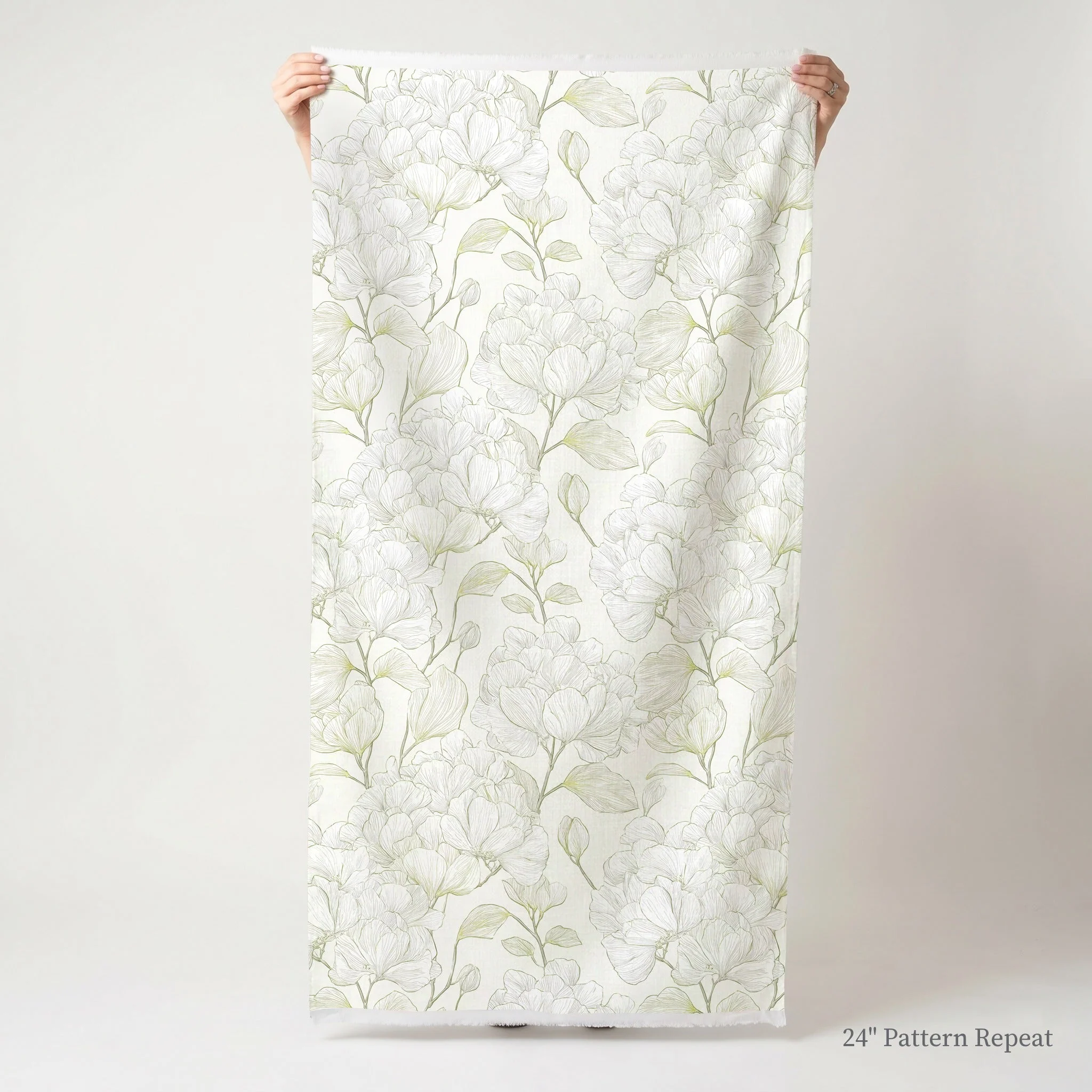 Yellow Hue Hydrangea - Fabric - Image 3