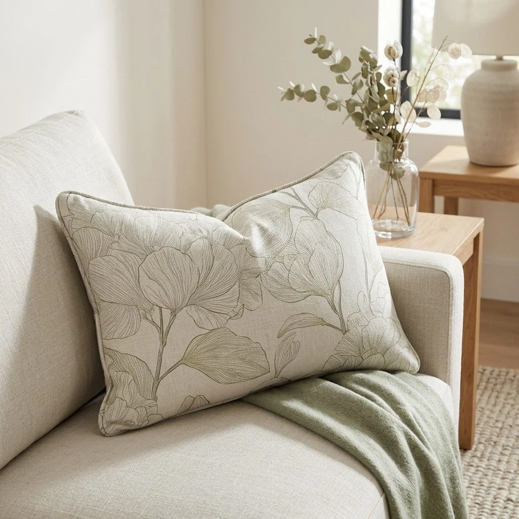 Yellow Hue Hydrangea Throw Pillow - Image 3